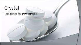  Presentation with calcium - Theme with calcium supplement pills piled background and a white colored foreground