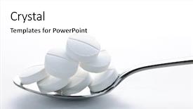  Presentation with calcium - Beautiful PPT theme featuring calcium supplement pills piled backdrop and a white colored foreground