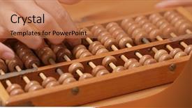  Presentation with abacus ucmas - Theme with calculate on abacus background and a coral colored foreground