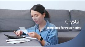  Presentation with expenditure - Audience pleasing PPT layouts consisting of calculate the expenditure of daily backdrop and a gray colored foreground