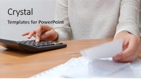  Presentation with expenditure - Cool new PPT theme with calculate the expenditure of daily backdrop and a light gray colored foreground