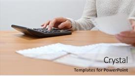  Presentation with expenditure - PPT layouts consisting of calculate the expenditure of daily background and a soft green colored foreground