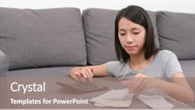  Presentation with life - Audience pleasing PPT layouts consisting of calculate the spending of daily backdrop and a coral colored foreground