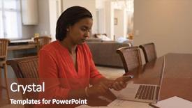  Presentation with social distancing - Presentation design with calculation - side view of a mature background and a tawny brown colored foreground