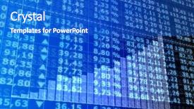 Presentation with numbers - Cool new presentation theme with calculation financial growth investment - rising stock numbers backdrop and a cobalt blue colored foreground