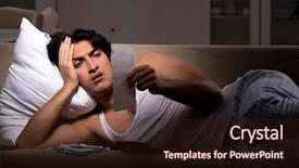  Presentation with awards night - Beautiful theme featuring calculation return - young man calculating expences night backdrop and a wine colored foreground