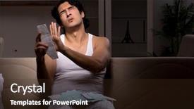  Presentation with special education young adult man - Colorful slide deck enhanced with calculation return - young man calculating expences night backdrop and a wine colored foreground