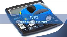  Presentation with octopus on isolated white - Beautiful presentation theme featuring calculator and toy car isolated backdrop and a ocean colored foreground