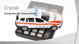  Presentation with police - Slide deck consisting of calculator-and-toy-police-car background and a white colored foreground