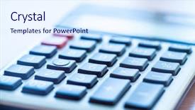  Presentation with taxes - Audience pleasing theme consisting of calculator close up making calculation backdrop and a sky blue colored foreground