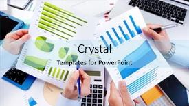  Presentation with business calculator - Slide deck having calculator finance and accounting background and a light blue colored foreground