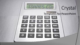  Presentation with carbon dioxide - Audience pleasing PPT layouts consisting of calculator informing about carbon dioxide backdrop and a light gray colored foreground