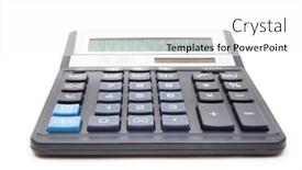  Presentation with background - Presentation design featuring calculator-isolated-on-white-background background and a white colored foreground