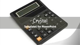  Presentation with calculator - Slides consisting of calculator isolated over white skew view background and a dark gray colored foreground