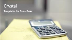  Presentation with yellow legal pad - Theme consisting of calculator on a legal pad background and a gray colored foreground