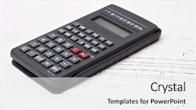 Presentation with engineering design - Presentation theme having calculator on engineering design drawing background background and a white colored foreground