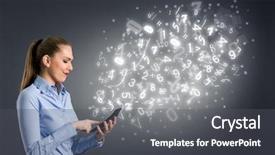  Presentation with numbers - Audience pleasing presentation theme consisting of calculator with glowing number backdrop and a  colored foreground