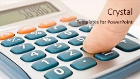  Presentation with calculator - Amazing slides having calculator with hand isolated backdrop and a lemonade colored foreground