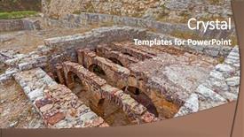  Presentation with water heat - Amazing slide set having caldarium room in the roman backdrop and a coral colored foreground