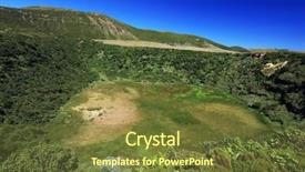  Presentation with island - Slide set featuring caldeira rasa flores island azores background and a tawny brown colored foreground