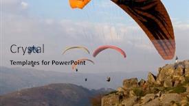  Presentation with paragliding - Colorful theme enhanced with caldelas-portugal-october-16-paragliding backdrop and a light gray colored foreground