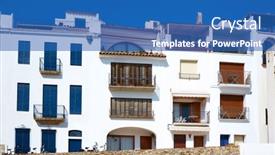  Presentation with spain - Amazing presentation design having calella-de-parafrugell-in-costa backdrop and a teal colored foreground