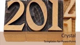  Presentation with blocks - Presentation featuring changing years 2011 and 2012 background and a coral colored foreground