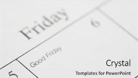  Presentation with good friday - Slide deck enhanced with calendar displaying good friday background and a white colored foreground