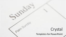  Presentation with palm sunday - Colorful presentation theme enhanced with calendar displaying palm sunday backdrop and a white colored foreground