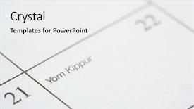  Presentation with yom kippur - Presentation theme enhanced with calendar displaying yom kippur background and a white colored foreground