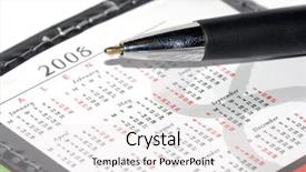  Presentation with feather as pen - Amazing slides having calendar for 2008 and pen backdrop and a white colored foreground