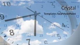  Presentation with blue sky at cook islands - Cool new slide set with calendar in blue sky time backdrop and a light blue colored foreground