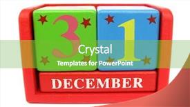  Presentation with last - Beautiful presentation theme featuring calendar last day of year backdrop and a  colored foreground