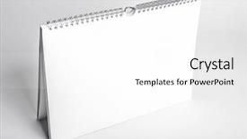  Presentation with spiral binding page - Audience pleasing presentation theme consisting of calendar mockup with spiral binding backdrop and a white colored foreground