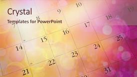  Presentation with agenda - Cool new PPT theme with calendar page on color background backdrop and a lemonade colored foreground