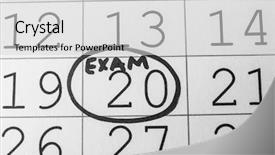  Presentation with exam - Audience pleasing presentation design consisting of calendar page with date reminder backdrop and a light gray colored foreground