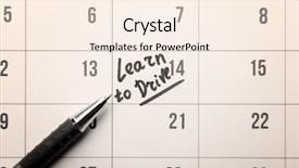  Presentation with learn - Presentation theme having calendar-page-with-date-reminder background and a cream colored foreground