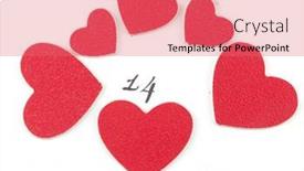  Presentation with valentines day - Beautiful theme featuring calendar-page-with-the-red backdrop and a coral colored foreground