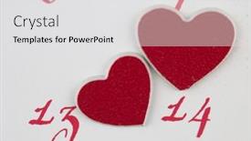  Presentation with valentines day - Colorful slide deck enhanced with calendar-page-with-the-red backdrop and a light gray colored foreground