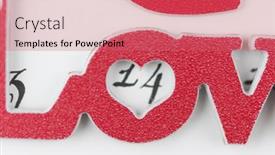  Presentation with valentines day - Slide deck enhanced with calendar-page-with-the-red background and a coral colored foreground