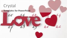  Presentation with valentines day - Amazing PPT theme having calendar-page-with-the-red backdrop and a white colored foreground