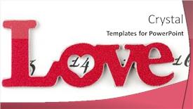  Presentation with valentines day - PPT theme consisting of calendar-page-with-the-red background and a white colored foreground