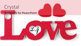  Presentation with valentines day - PPT theme featuring calendar-page-with-the-red background and a red colored foreground