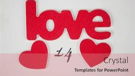  Presentation with valentines day - PPT theme having calendar-page-with-the-red background and a coral colored foreground