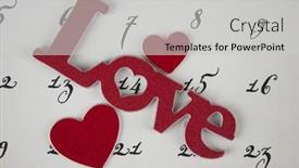  Presentation with valentines day - Presentation design featuring calendar-page-with-the-red background and a light gray colored foreground