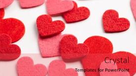  Presentation with valentines day - PPT theme enhanced with calendar to valentines day background and a red colored foreground