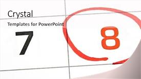  Presentation with marker - Audience pleasing PPT layouts consisting of calendar with a date circled backdrop and a white colored foreground