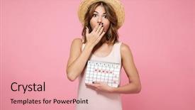  Presentation with girl scouts explorer summer - Cool new slides with calendar with drawn heart backdrop and a coral colored foreground