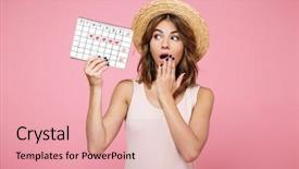  Presentation with girl scouts explorer summer - Audience pleasing PPT theme consisting of calendar with drawn heart backdrop and a lemonade colored foreground