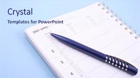  Presentation with pen - Colorful slide deck enhanced with calendar with pen - april 2007 backdrop and a  colored foreground